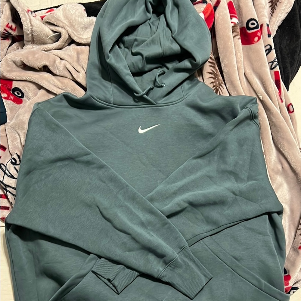 Nike Green Pullover Sweater with Embroidered Logo